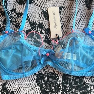 Agent Provocateur NWT Lorna bra blue & pink 32D